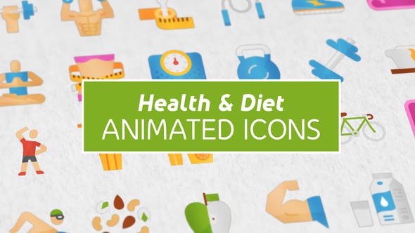 Health & Diet Modern Flat Animated Icons