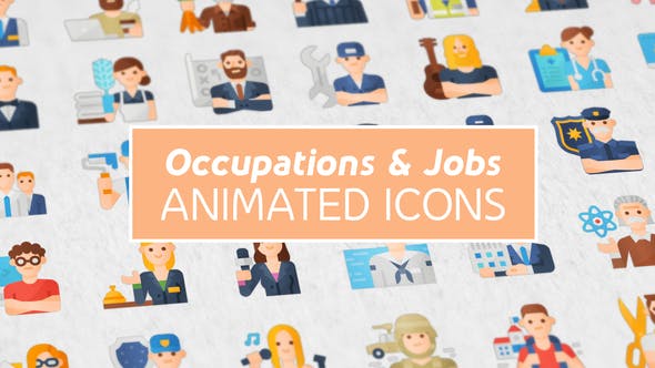 Occupations & Jobs Modern Flat Animated Icons