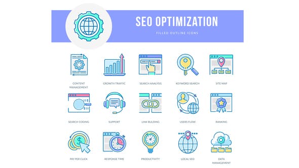 Seo Optimization - Filled Outline Animated Icons