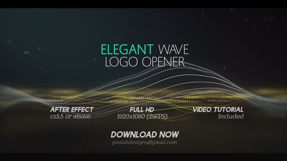 Elegant Wave Logo Opener l Particles Lines Logo Opener