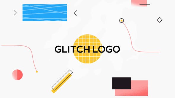 Shape Glitch Logo Reveal