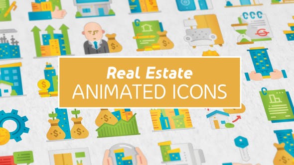 Real Estate Modern Flat Animated Icons