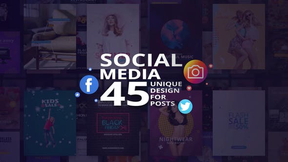 Social Media - 45 Unique Design for Posts