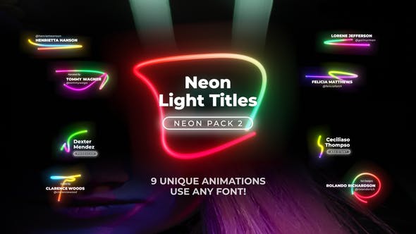 Neon Light Lower Thirds 2