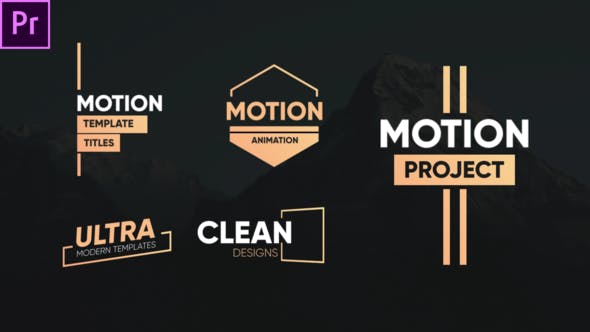 Clean Motion Titles-Premiere Pro