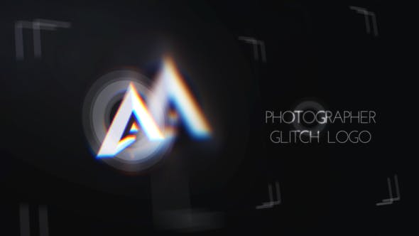 Minimal Photographer Glitch Logo