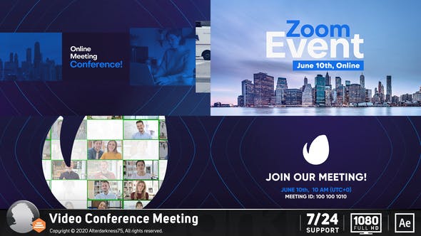 Download Download Video Conference Online Zoom Meeting Free Videohive After Effects Projects
