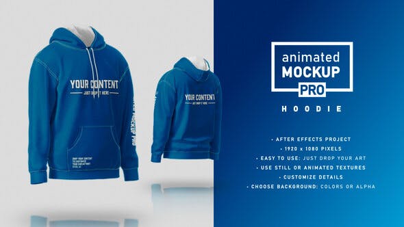 Download Download Hoodie Mockup Template - Animated Mockup PRO - Videohive - After Effects Projects