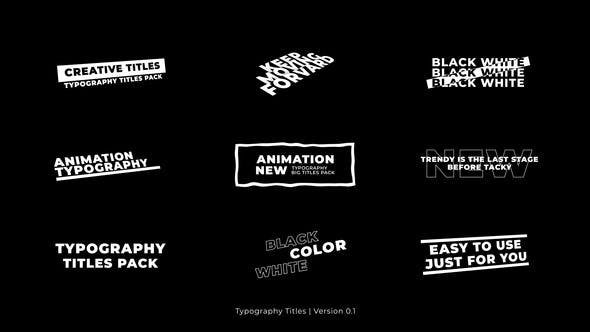 Download Typography Titles | AE - Videohive - aedownload.com