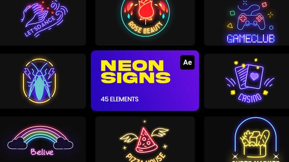 Download Neon Signs for After Effects - Videohive - aedownload.com