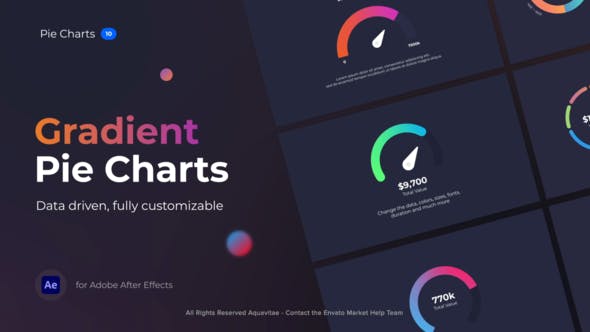 Download Gradient Pie Charts - Videohive - aedownload.com