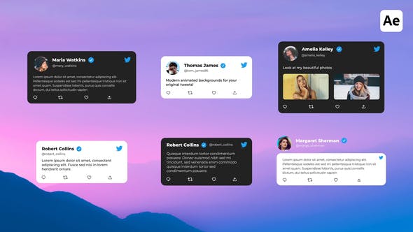 download twitter feed videohive after effects templates