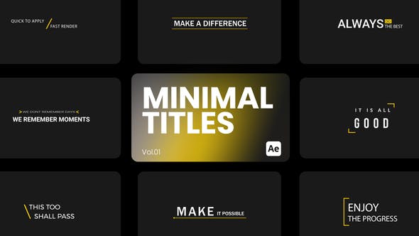 minimal titles after effects free download