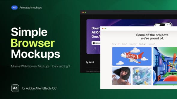 Website Promo On Macbook Device - Animated Mockup, After Effects Project  Files