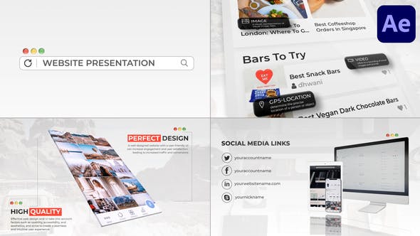 website presentation after effects free download