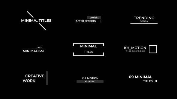 minimal titles after effects free download