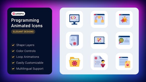 Download Programming Animated Icons - Videohive - aedownload.com