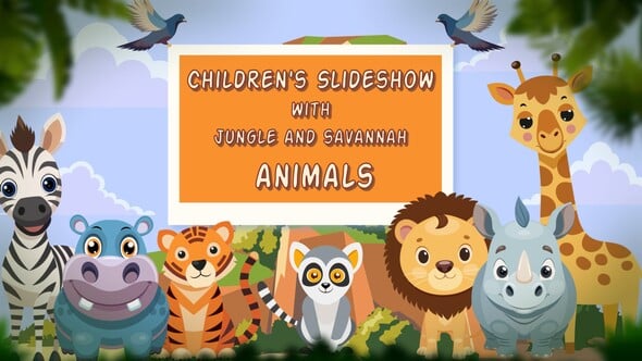 Download Children's Slideshow with Jungle and Savannah Animals ...