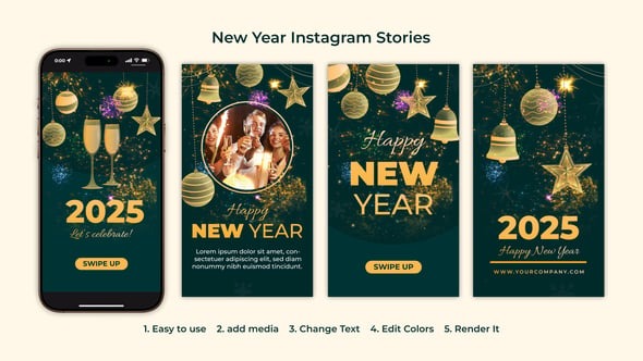 Download New Year Instagram Stories New Year Opener Videohive Aedownload Com